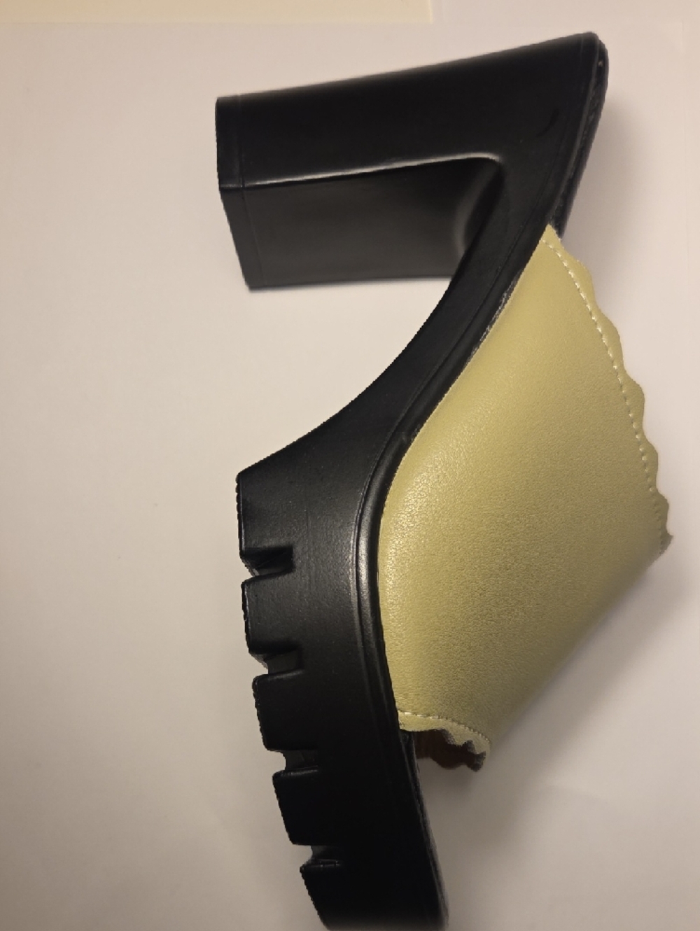 Olive Green Open-Toe Mule Heels - Picture 3 of 5
